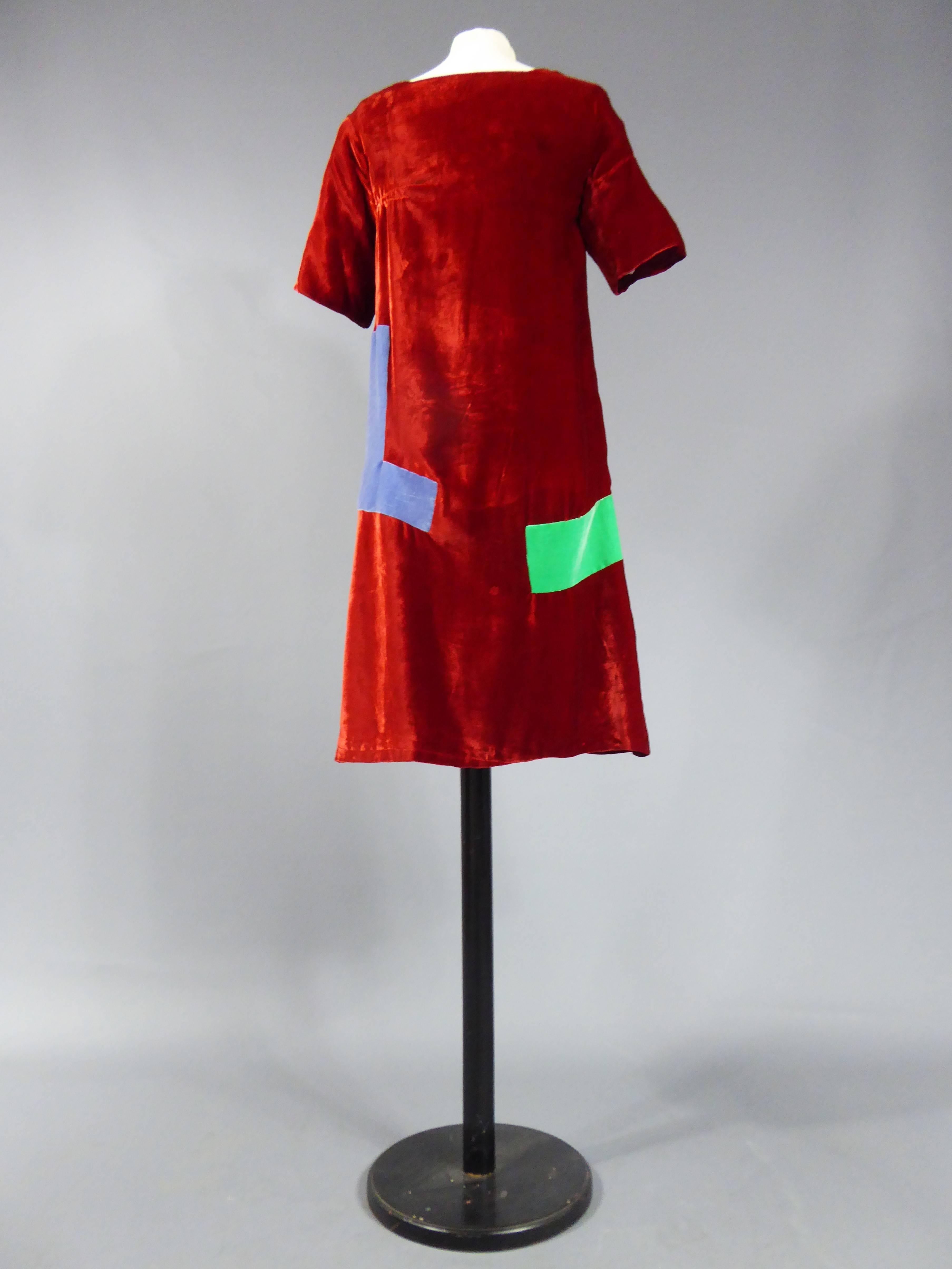 Velvet Dress For Cinema Sonia Delaunay Style 3