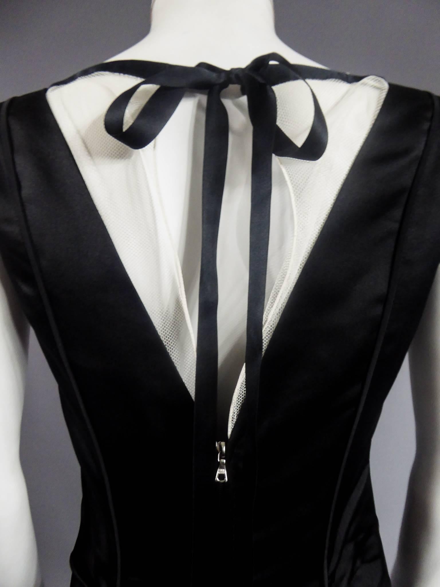 Black Marc Jacobs black waxed satin Dress, circa 2000 For Sale