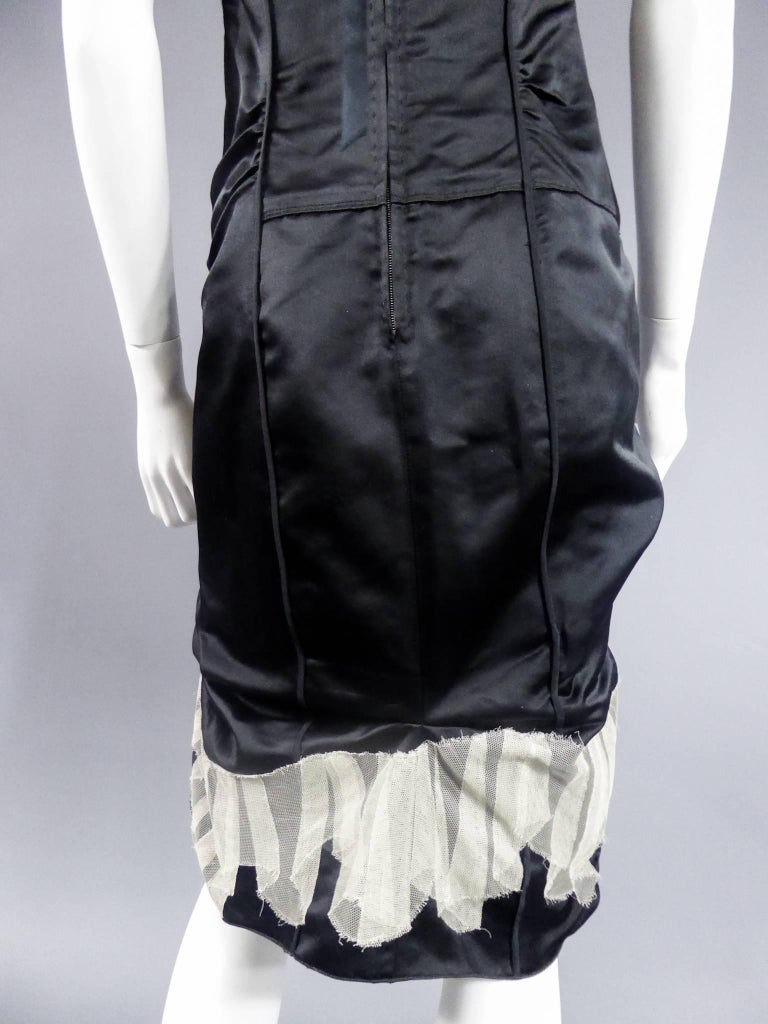 blue dress for baby girl Asymmetrical Neckline Draped Dress