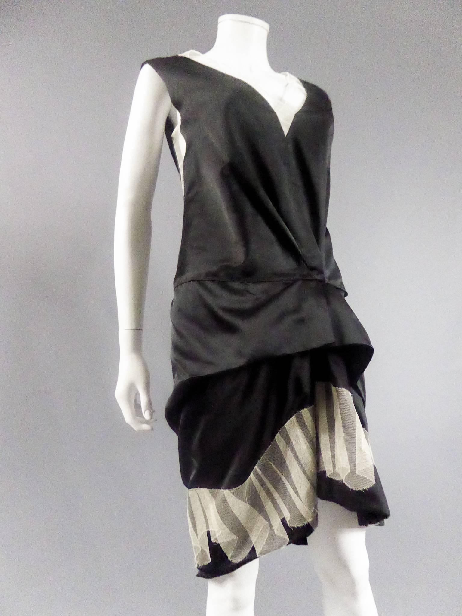 Marc Jacobs black waxed satin Dress, circa 2000 For Sale 1