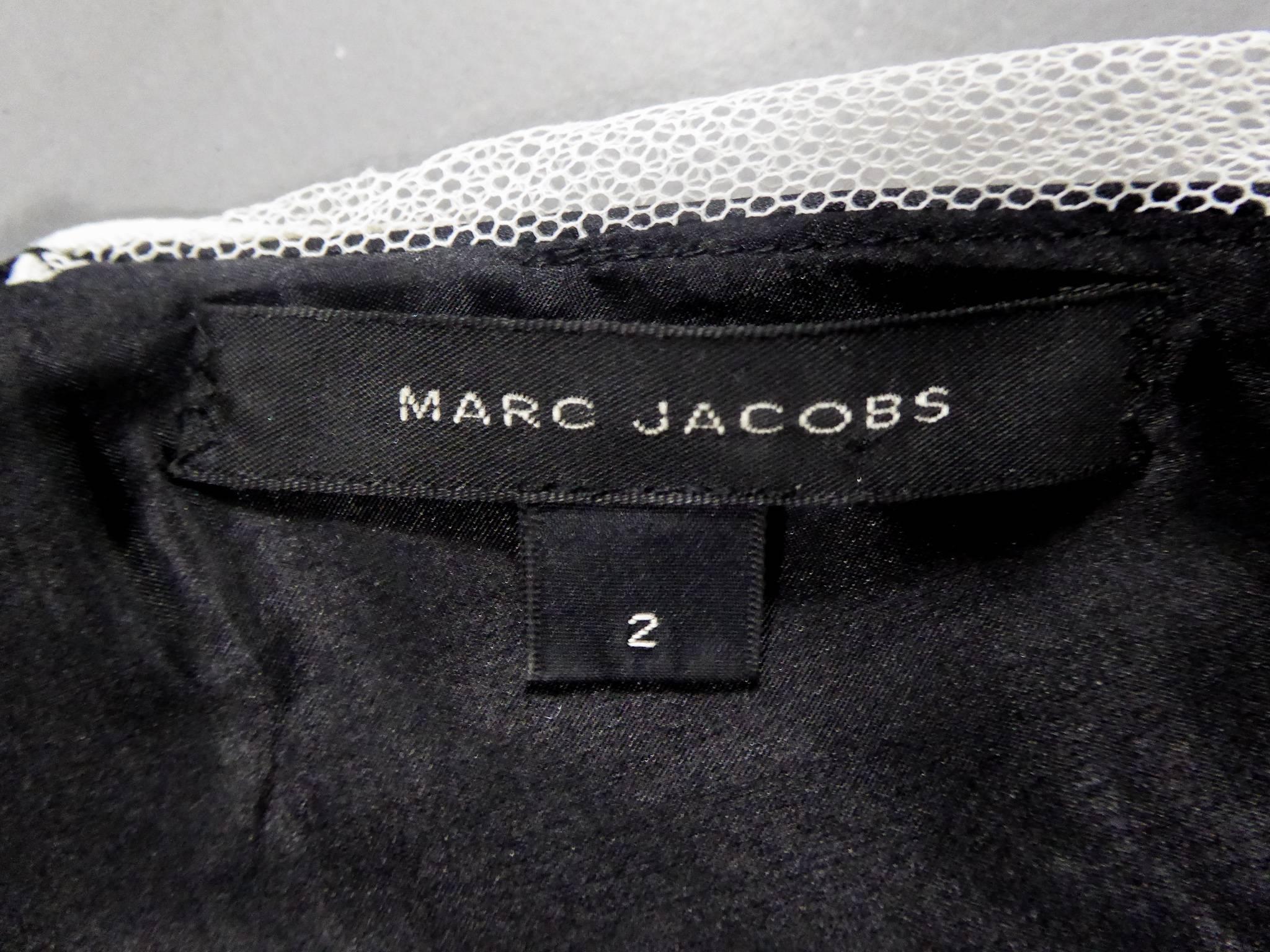 Marc Jacobs black waxed satin Dress, circa 2000 For Sale 3