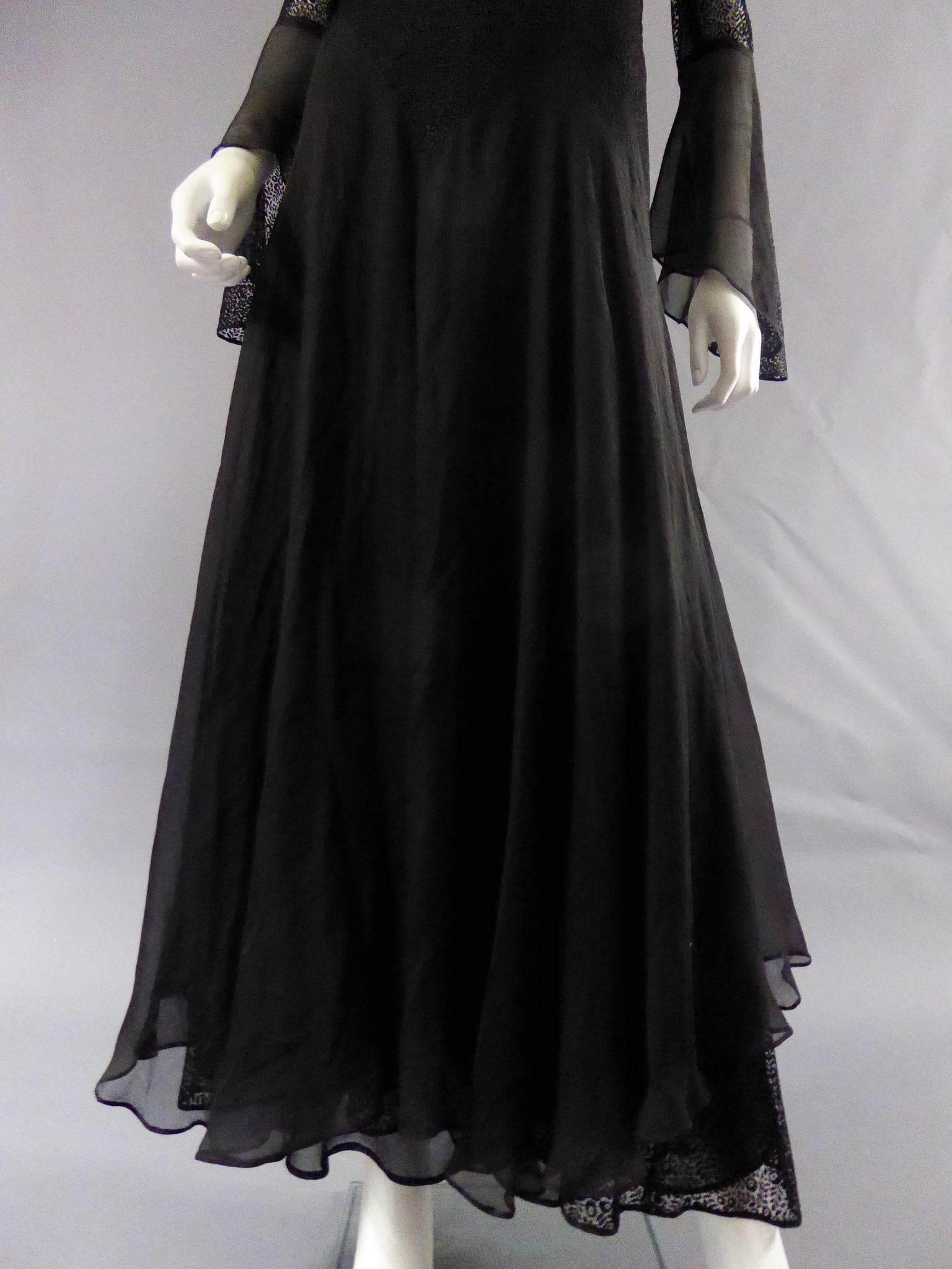 Cristobal Balenciaga EISA Dress Numbered 30650 In Excellent Condition In Toulon, FR