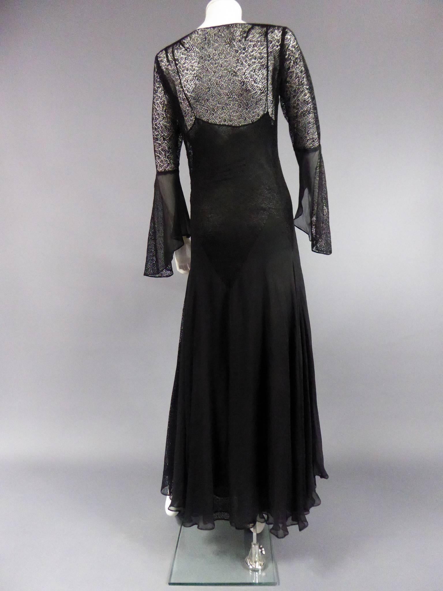 Black Cristobal Balenciaga EISA Dress Numbered 30650