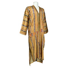 Antique A Satin Striped Kaftan - Ottoman Empire Circa 1900 - 1920