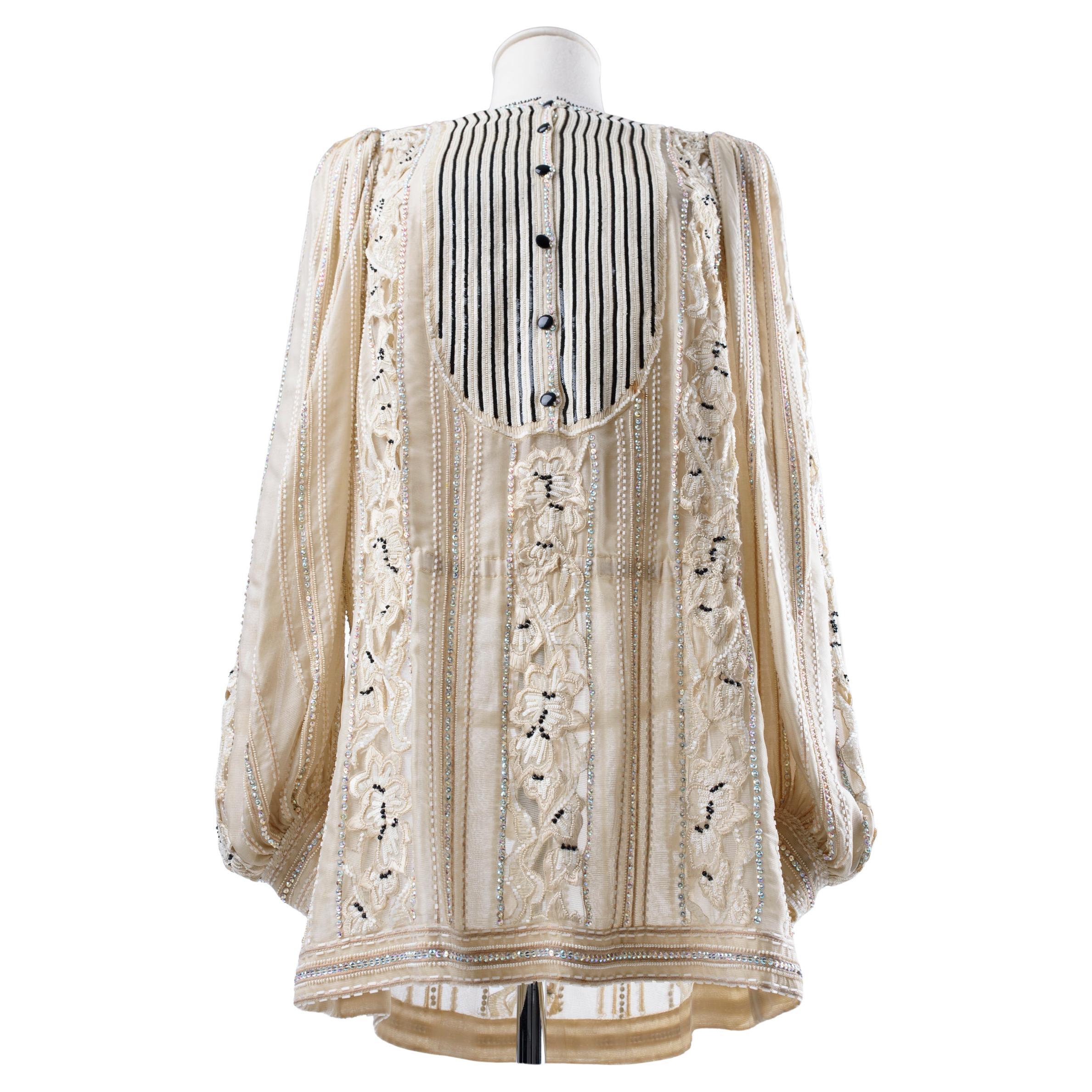 A Louis Féraud Sequin and rhinestone embroidered tunic dress - Fall 1984-1985