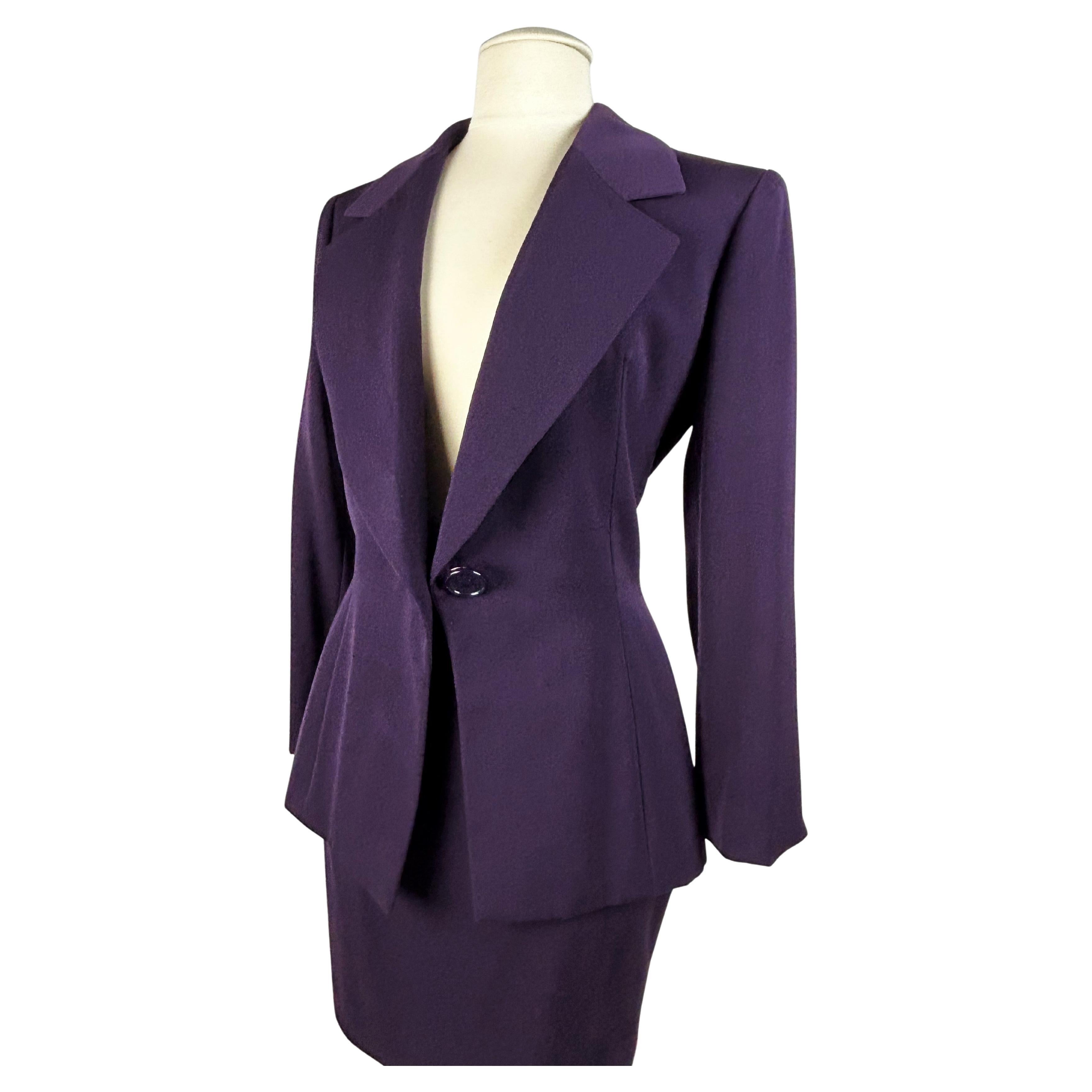 Skirt suit by Gianfranco Ferré for Christian Dior Haute Couture Circa 1995 For Sale