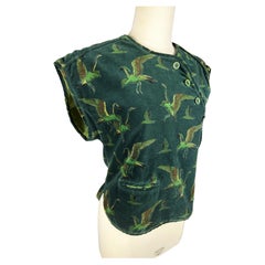 Vintage Early printed velvet bolero by Kenzo Takada - France Circa 1975