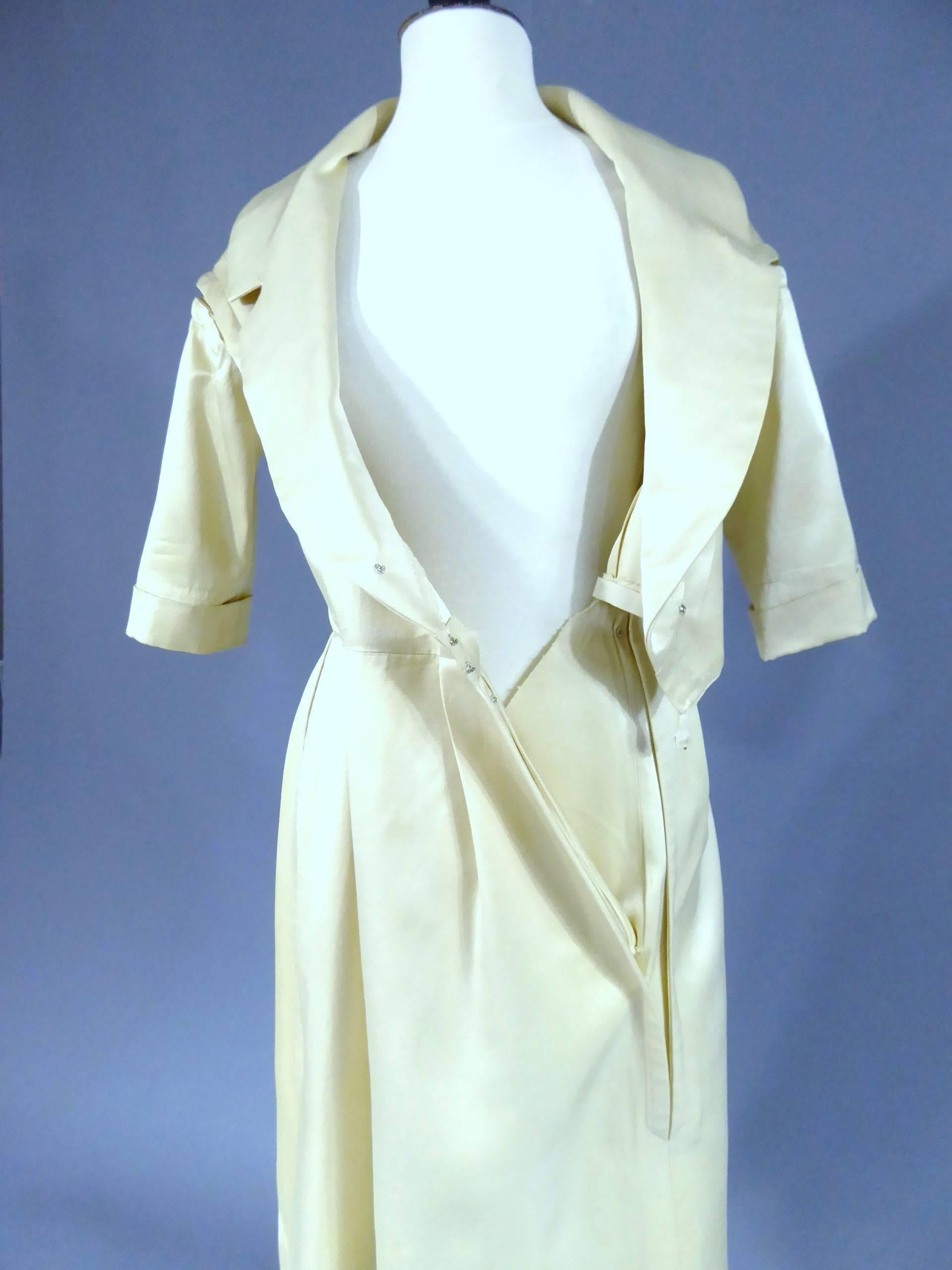 French Couture Cocktail Dress Jacques Heim 1950s 3