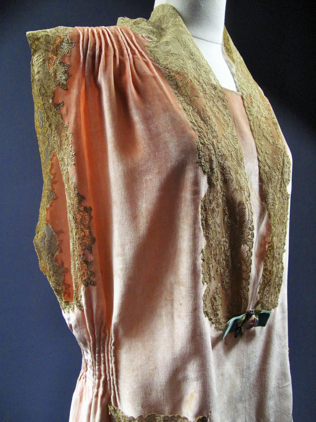 Brown Boué Soeurs Paris New York Haute Couture circa 1925