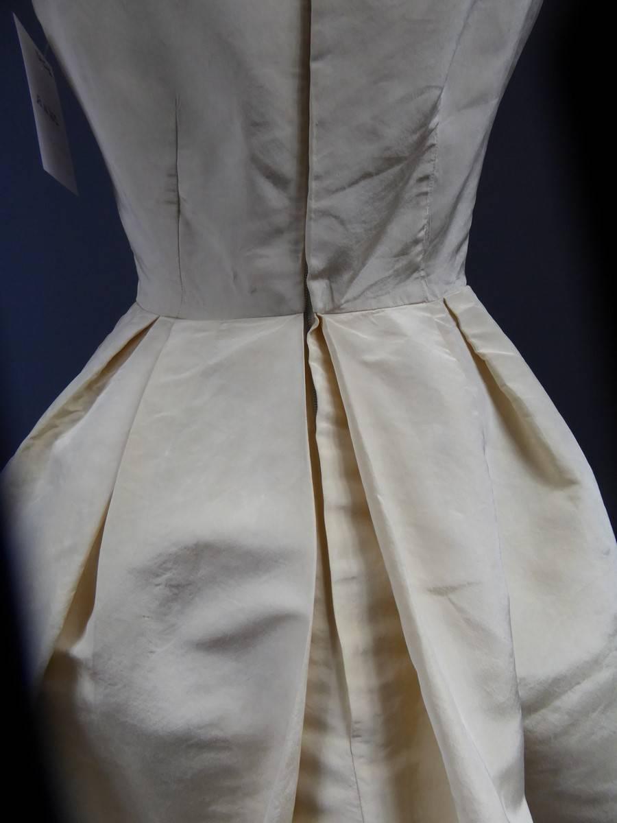 Christian Dior By Yves Mathieu Saint Laurent Circa 1958 Cocktail Dress In Good Condition In Toulon, FR