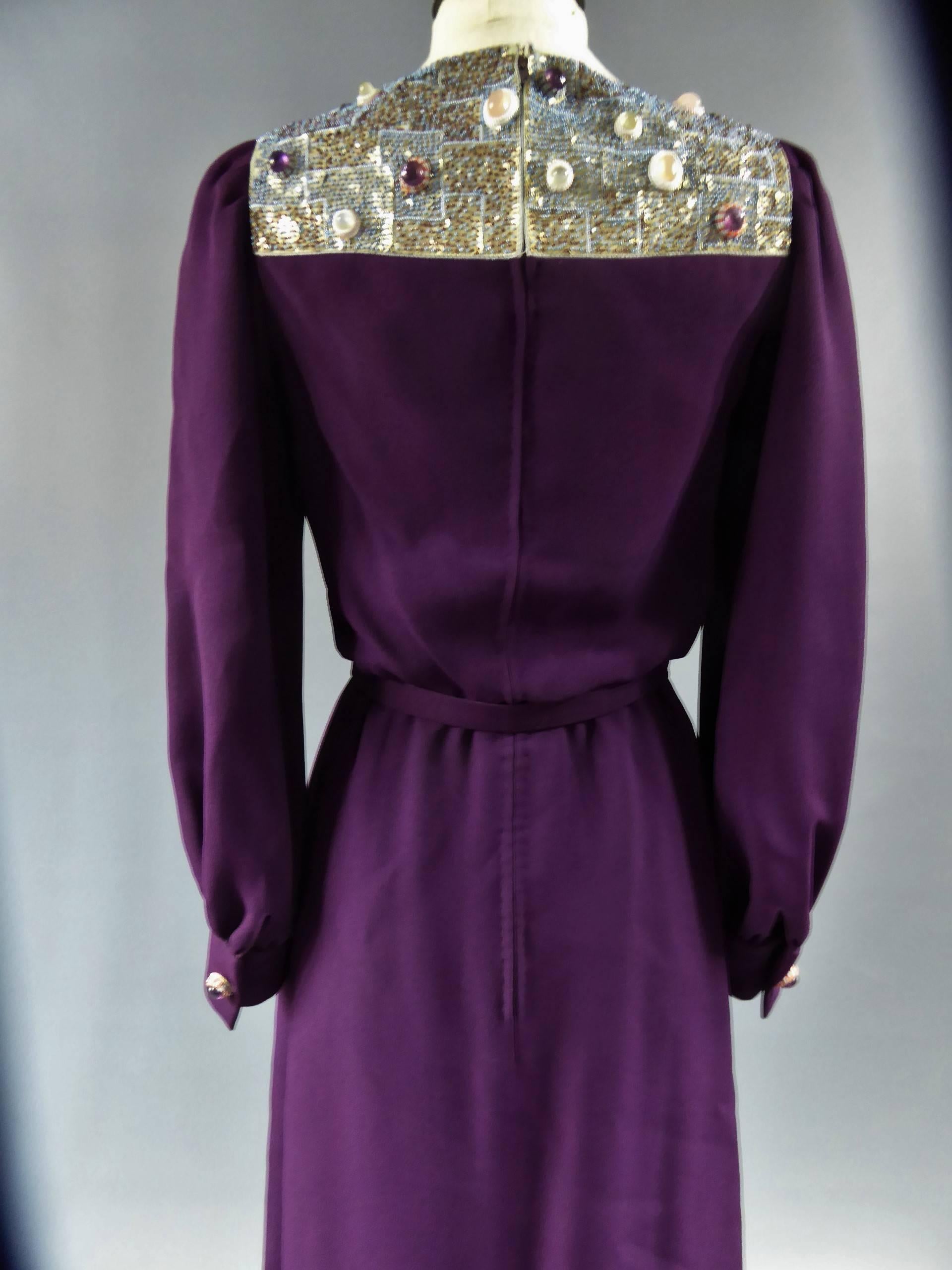 Nina Ricci Couture Dress Collection Jeune Femme, 1970s For Sale 2