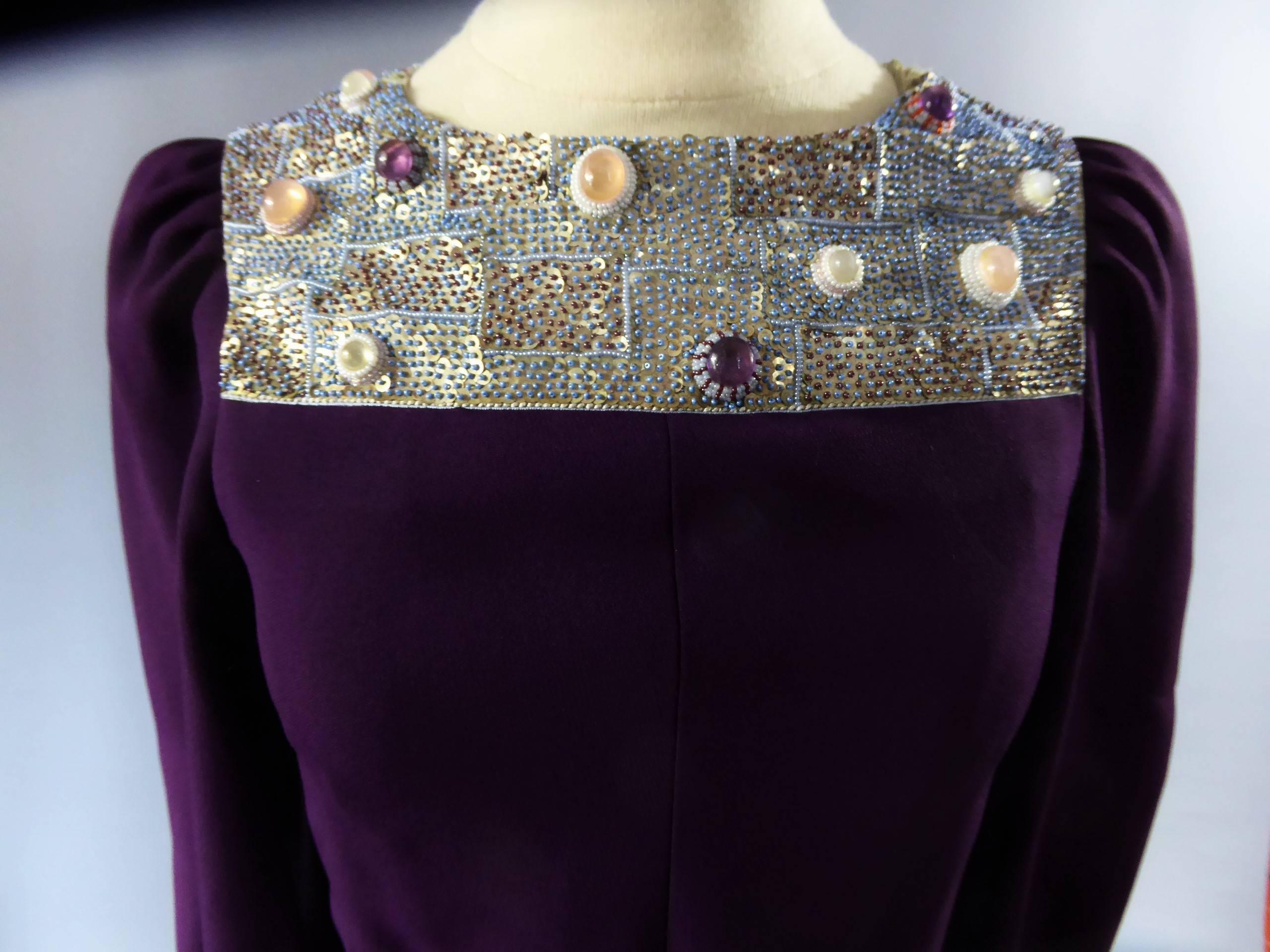 Nina Ricci Couture Kleid Kollektion Jeune Femme, 1970er Jahre im Angebot 3
