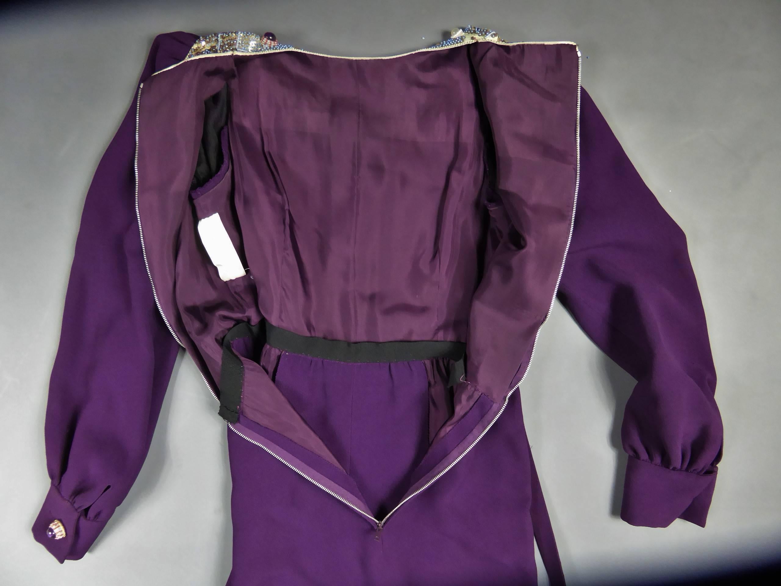 Nina Ricci Couture Kleid Kollektion Jeune Femme, 1970er Jahre im Angebot 4