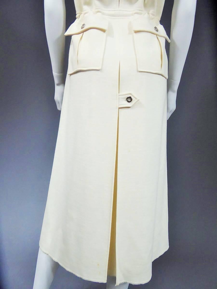 Gray An André Courrèges Couture Jersey Dress France Circa 1970-1975