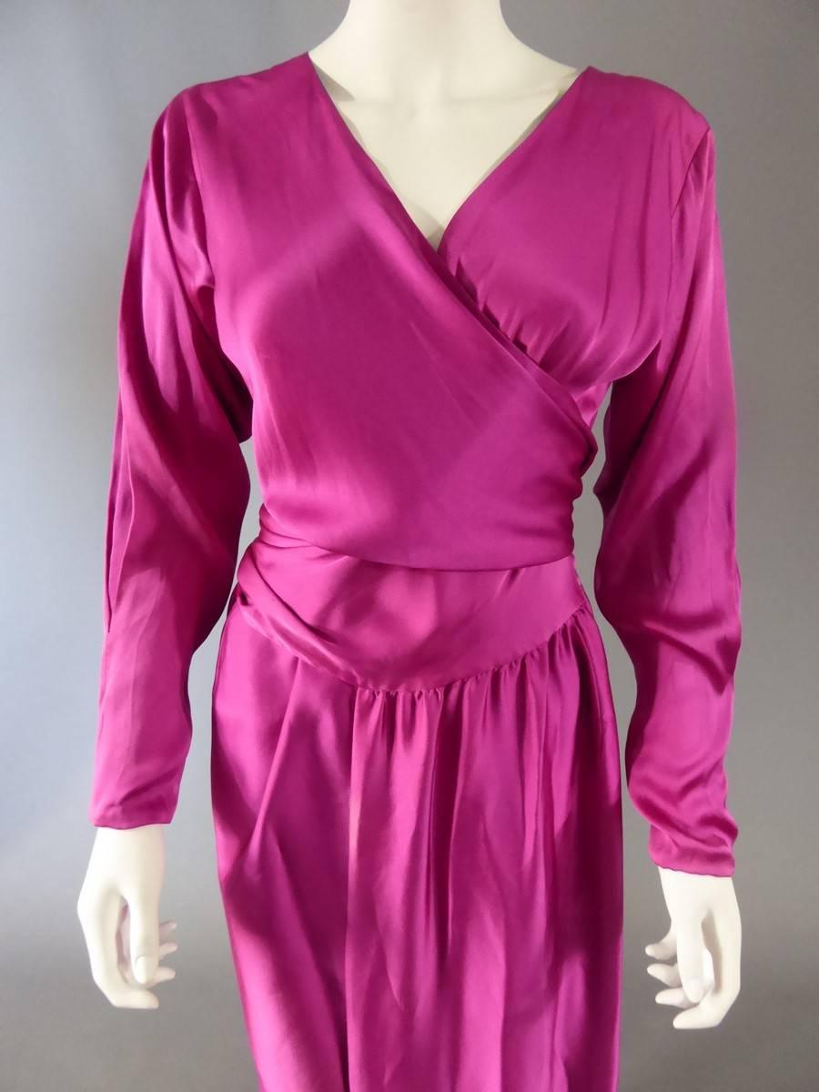  Lanvin Haute Couture Abendkleid mit der Nummer 18073 (Violett) im Angebot