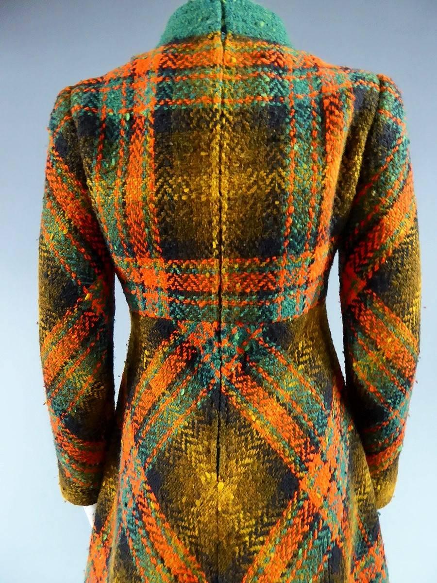 Women's A Pierre Cardin Tartan Chasuble Dress - Fall Winter 1970/1971 For Sale