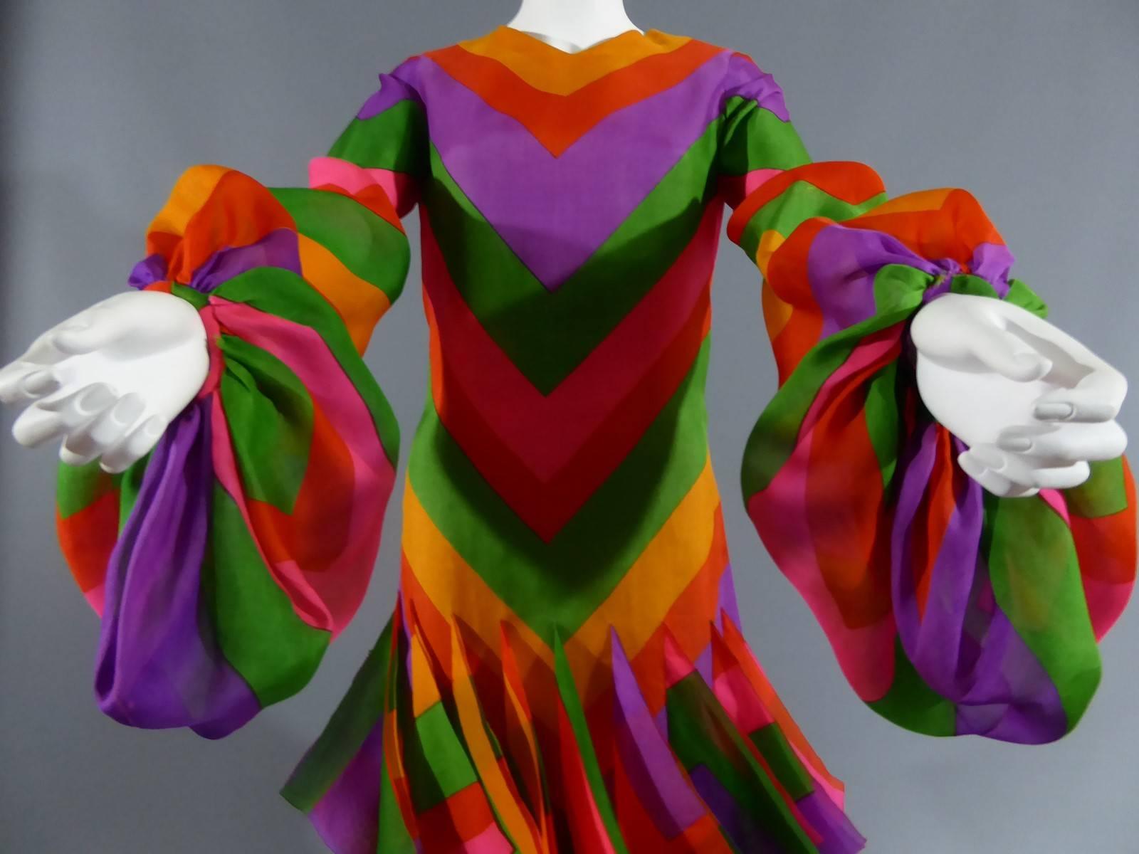 Brown Pierre Cardin Haute Couture Evening Dress, circa 1970
