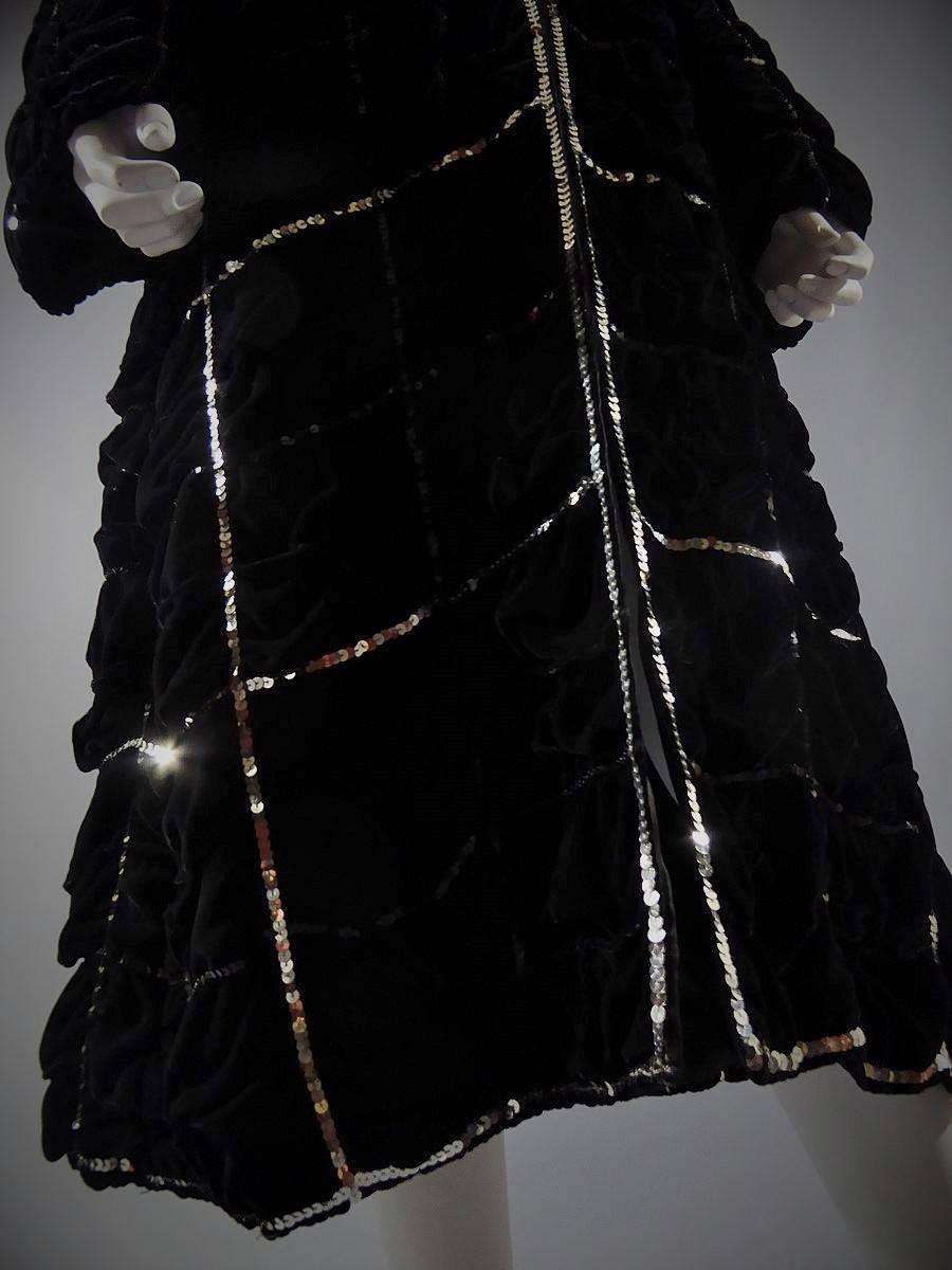 Hubert De Givenchy Haute Couture Velvet Coat Numbered 68583 1