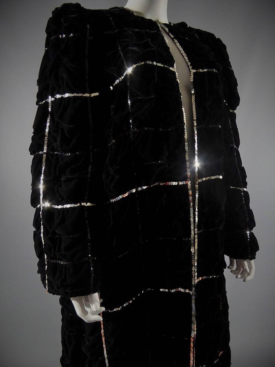 Hubert De Givenchy Haute Couture Velvet Coat Numbered 68583 2