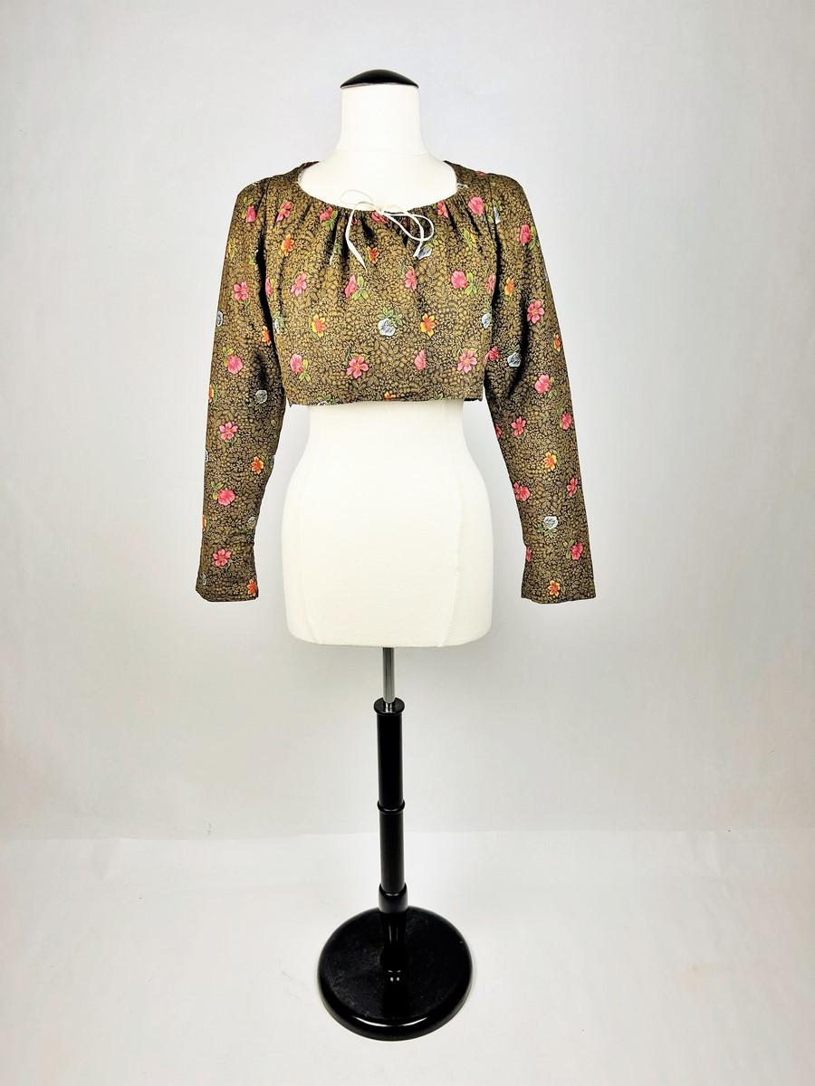 Un caraco chintz Bonnes Herbes de fabricación Jouy - Provenza Circa 1790 en venta 1