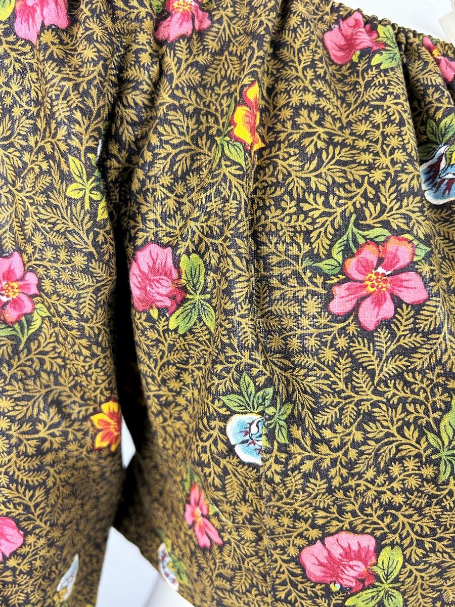 Un caraco chintz Bonnes Herbes de fabricación Jouy - Provenza Circa 1790 en venta 5
