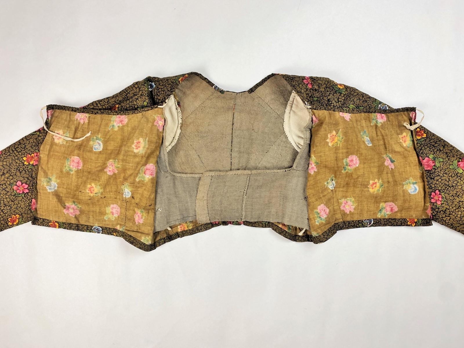 Un caraco chintz Bonnes Herbes de fabricación Jouy - Provenza Circa 1790 en venta 10