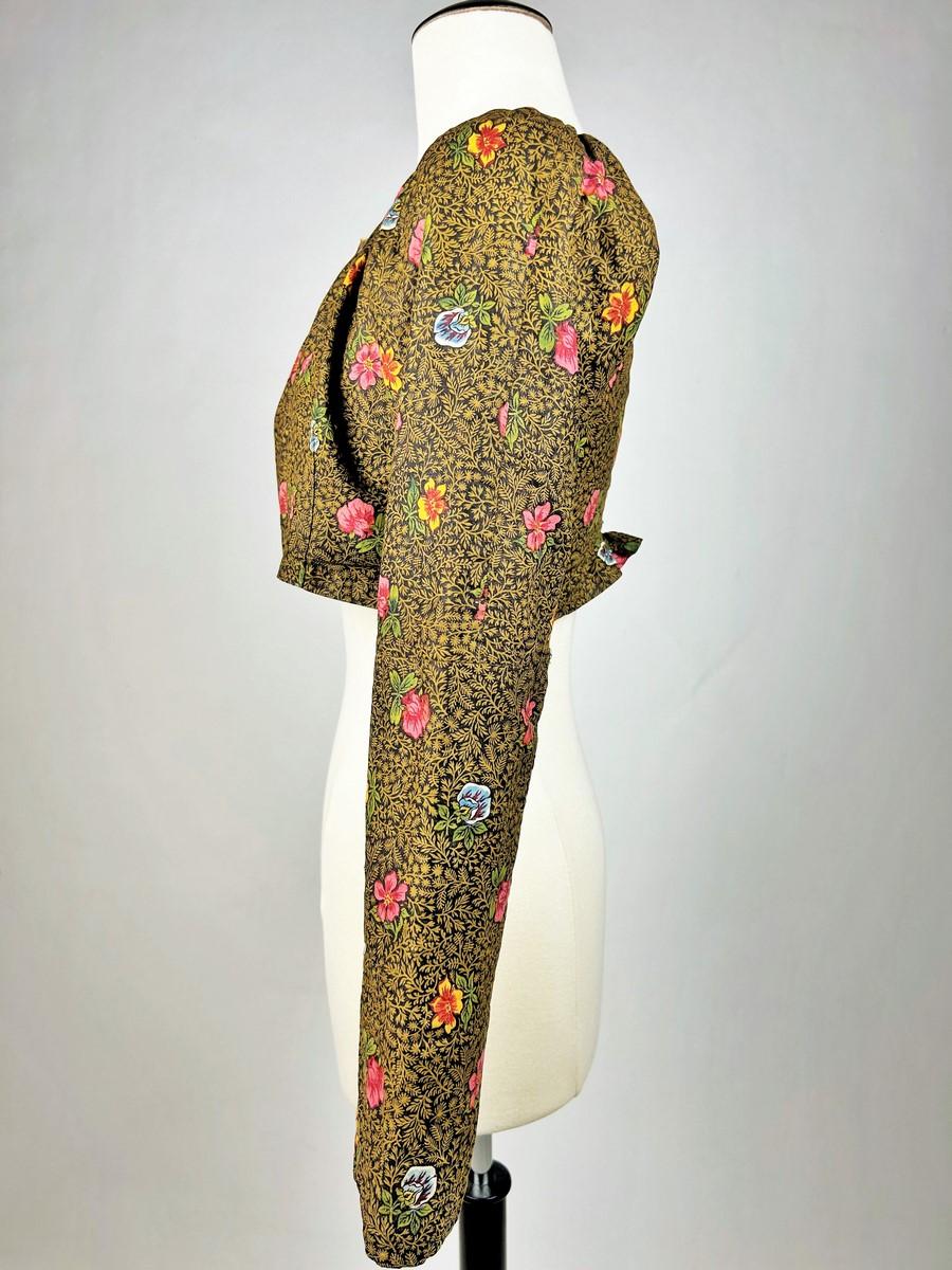 Un caraco chintz Bonnes Herbes de fabricación Jouy - Provenza Circa 1790 en venta 7