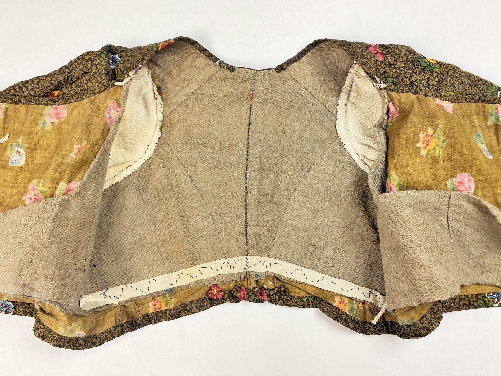 Un caraco chintz Bonnes Herbes de fabricación Jouy - Provenza Circa 1790 en venta 11