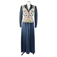 A Coat dress by Maison Paquin Haute Couture Paris France Circa 1945