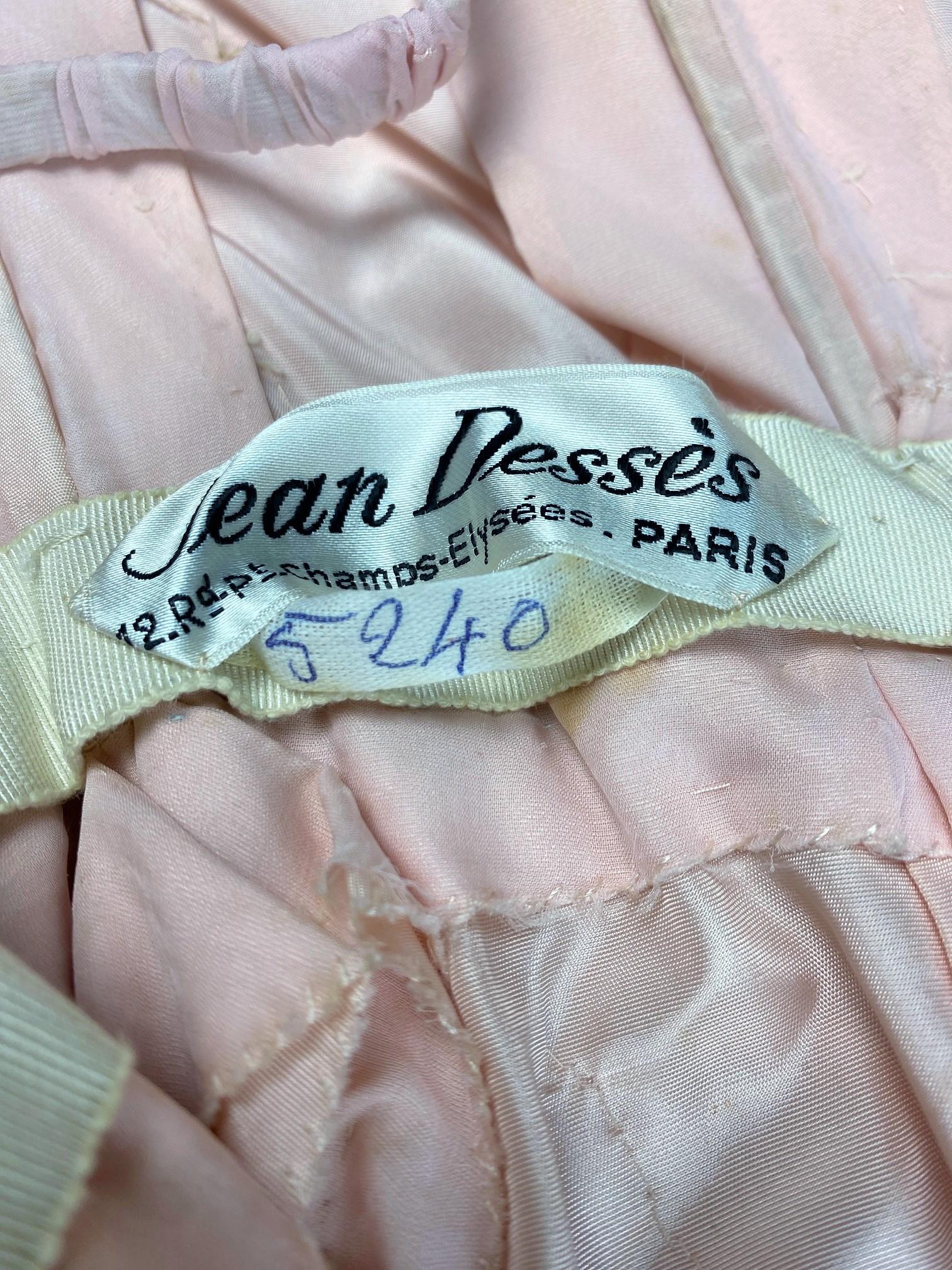Ein Chiffon-Ballkleid von Jean Dessès Haute Couture Paris Frankreich CIRCA 1956 im Angebot 9
