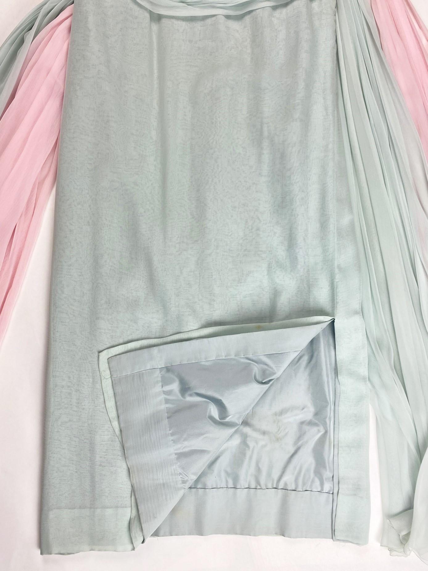 Ein Chiffon-Ballkleid von Jean Dessès Haute Couture Paris Frankreich CIRCA 1956 im Angebot 10