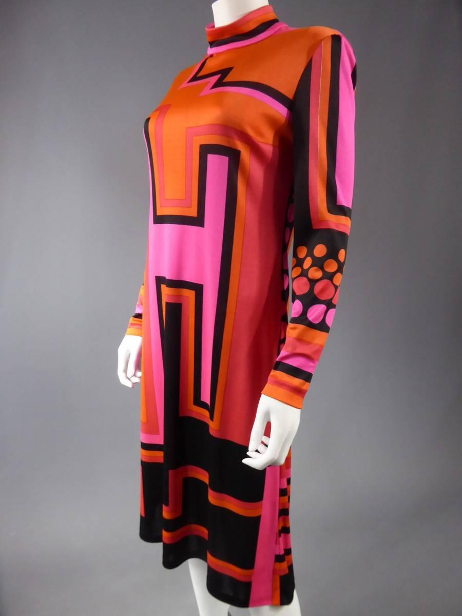 Orange Jean Lanvin Pop Art Dress