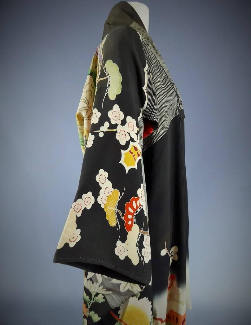 Women's Japanese Furisode Kimono Of Ceremony Circa 1930