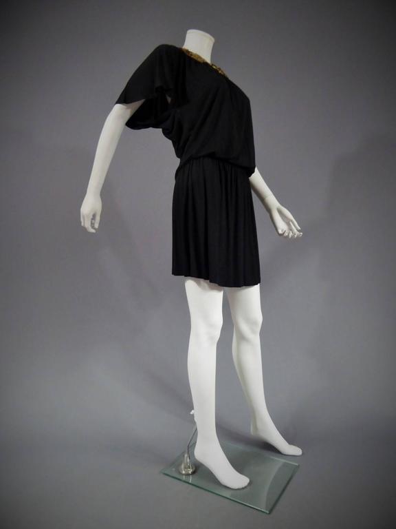 Biba black mini Dress, Circa 1970 For Sale at 1stDibs