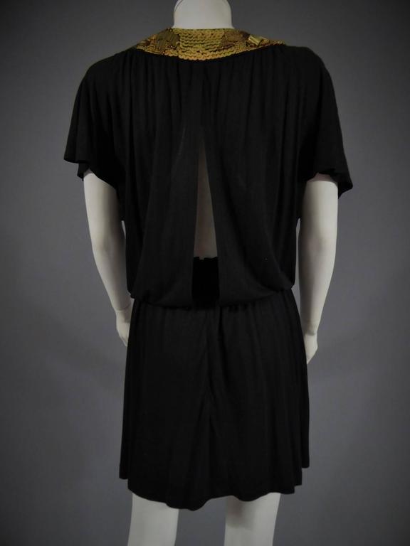 Biba black mini Dress, Circa 1970 For Sale at 1stDibs