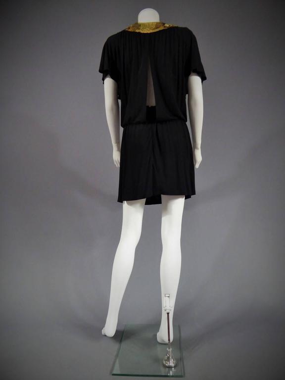 Biba black mini Dress, Circa 1970 For Sale at 1stDibs