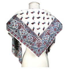 Vintage Cotton Fichu Scarf Circa 1790-1820 with Chilli Motifs