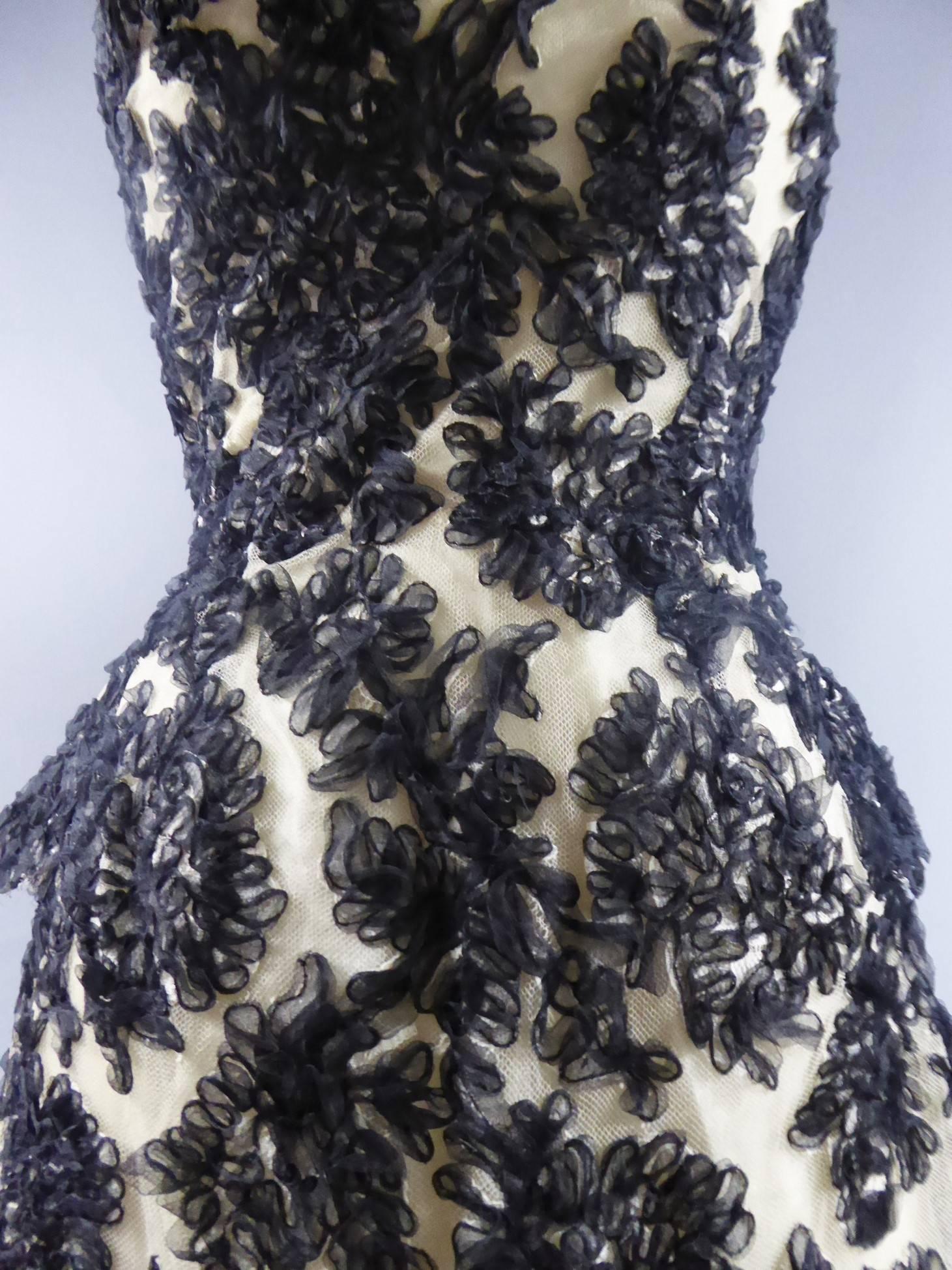 Black Carven Haute Couture Dress, Circa 1960