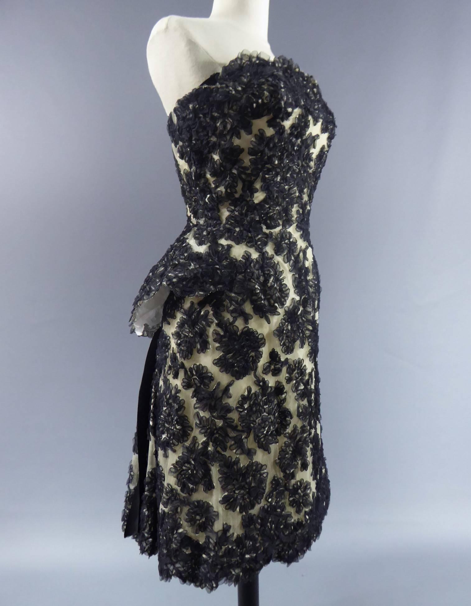 Carven Haute Couture Dress, Circa 1960 In Excellent Condition In Toulon, FR