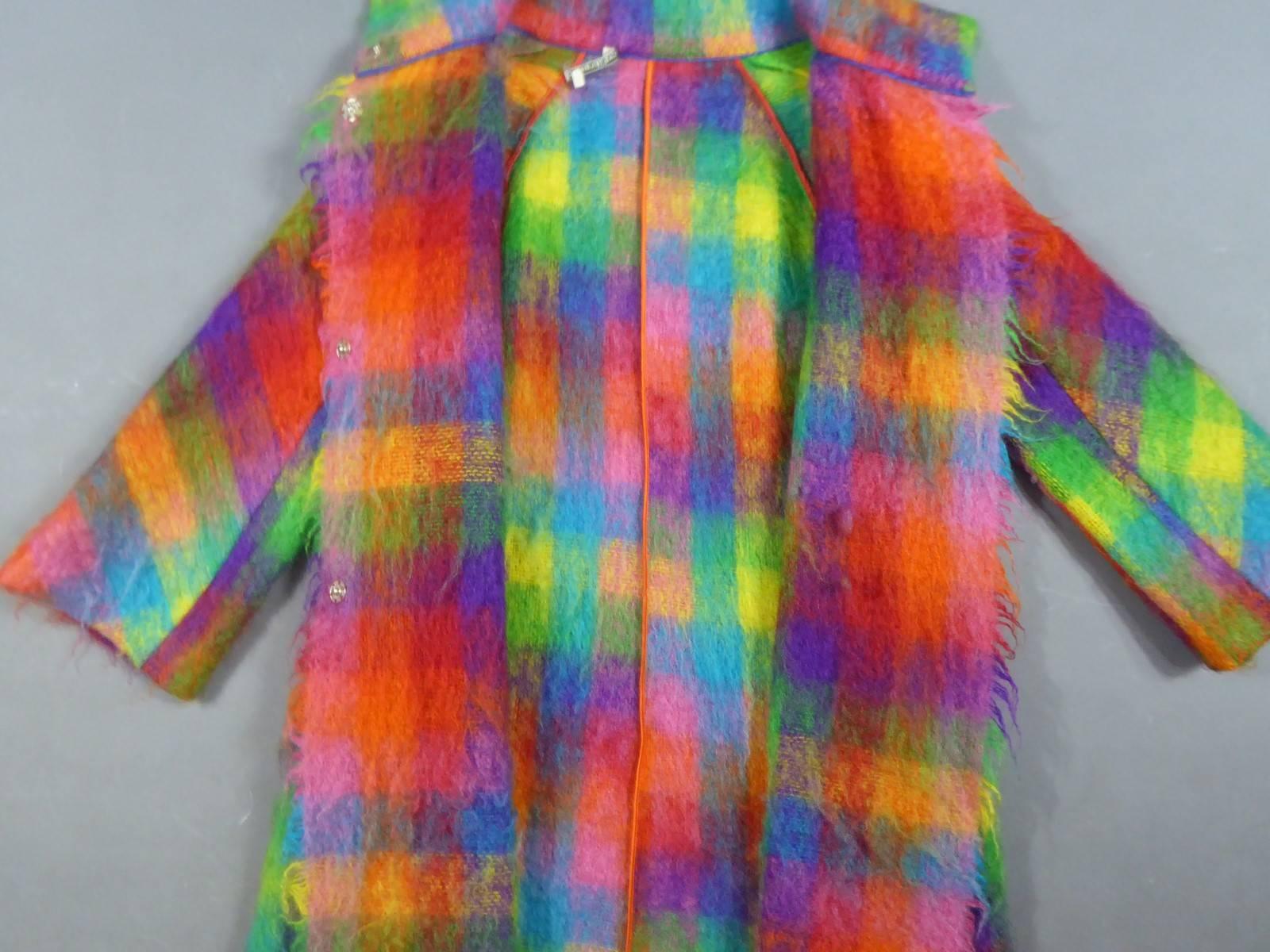 Jean-Charles de Castelbajac woollen coat 80s In Excellent Condition In Toulon, FR