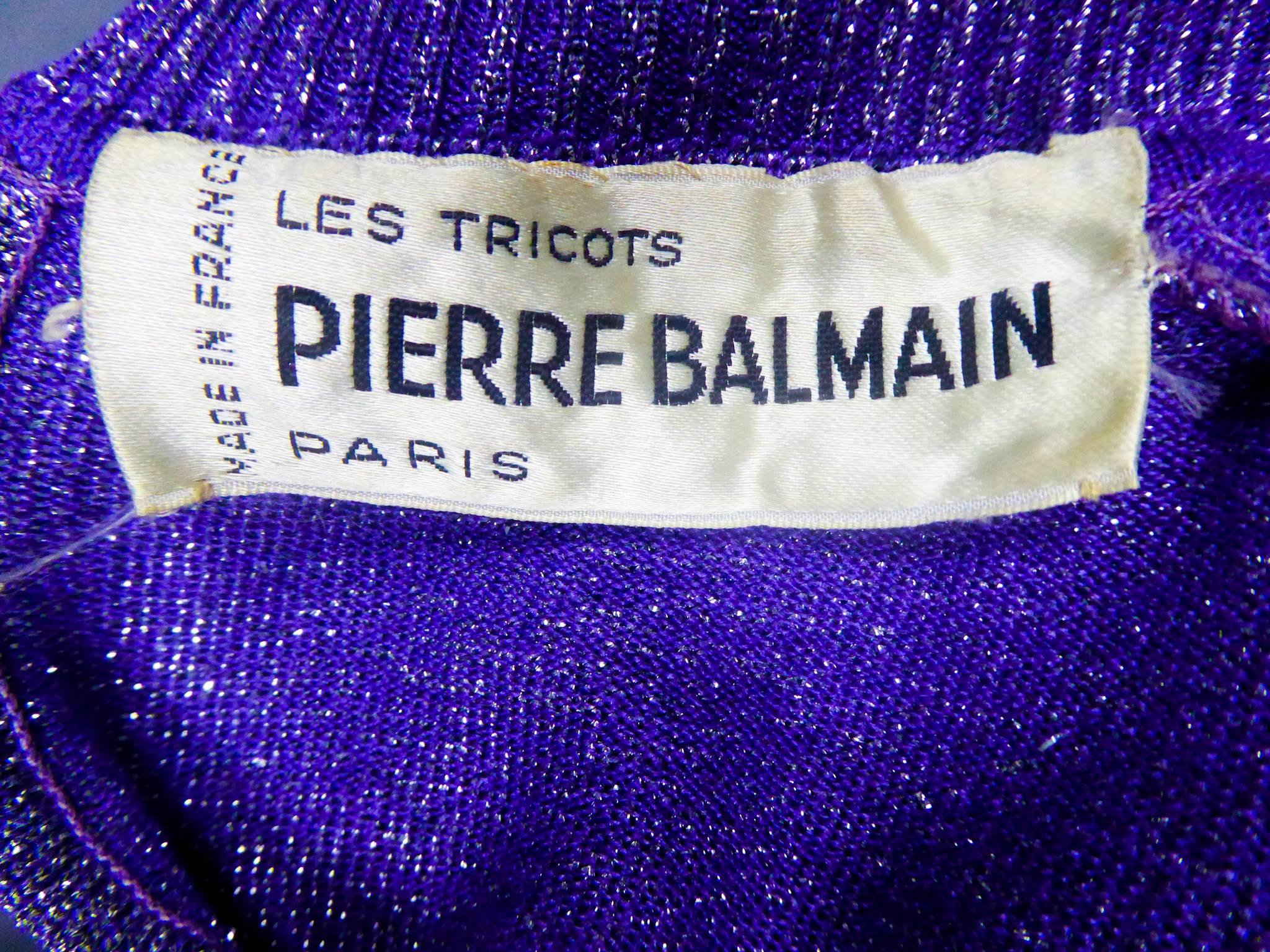 A Pierre Balmain Lurex Knitting Three-pieces Set - France Circa 1980 For Sale 3