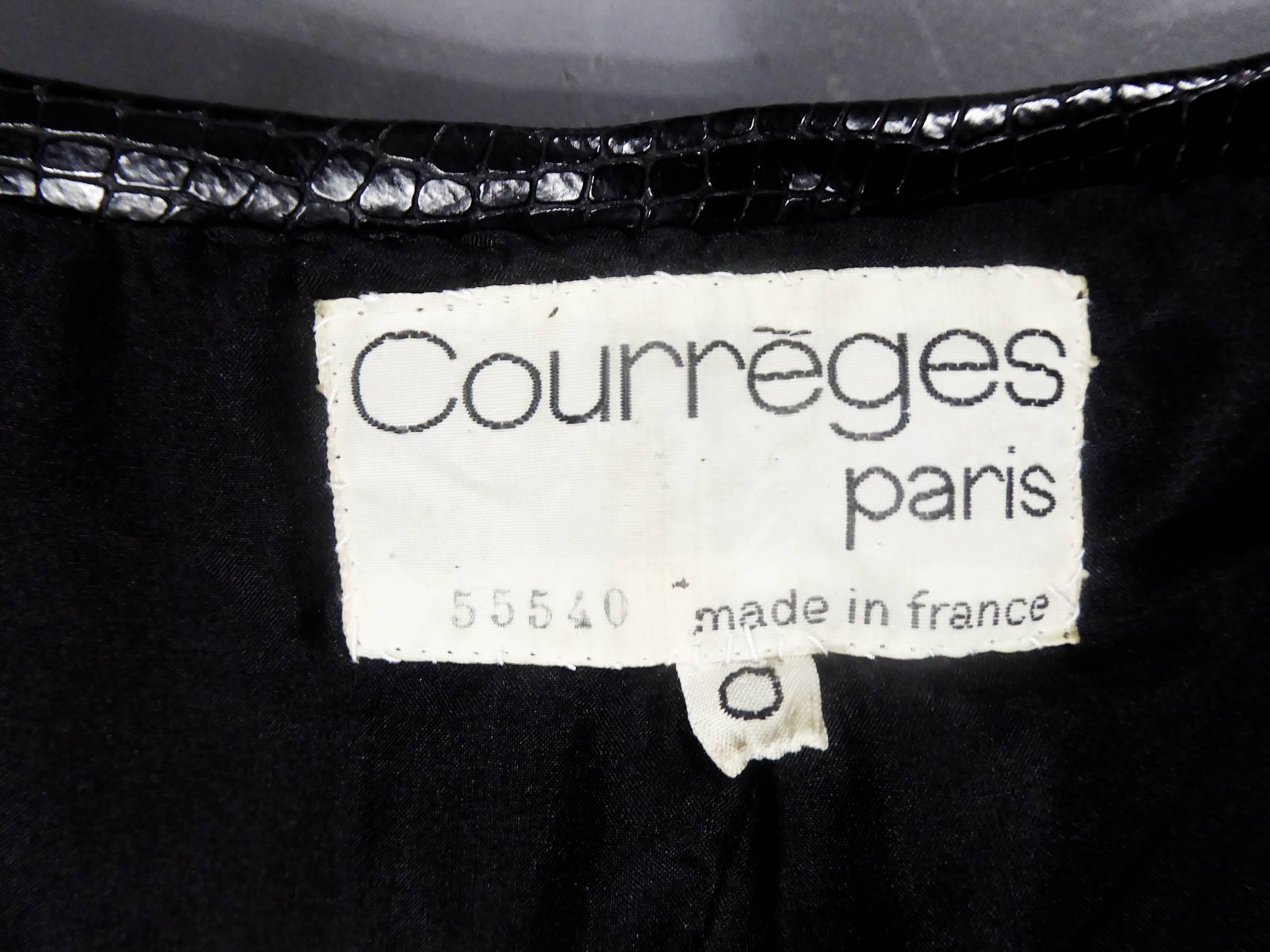 An André Courrèges French Couture Chasuble dress numbered 55540 Circa 1970 For Sale 5