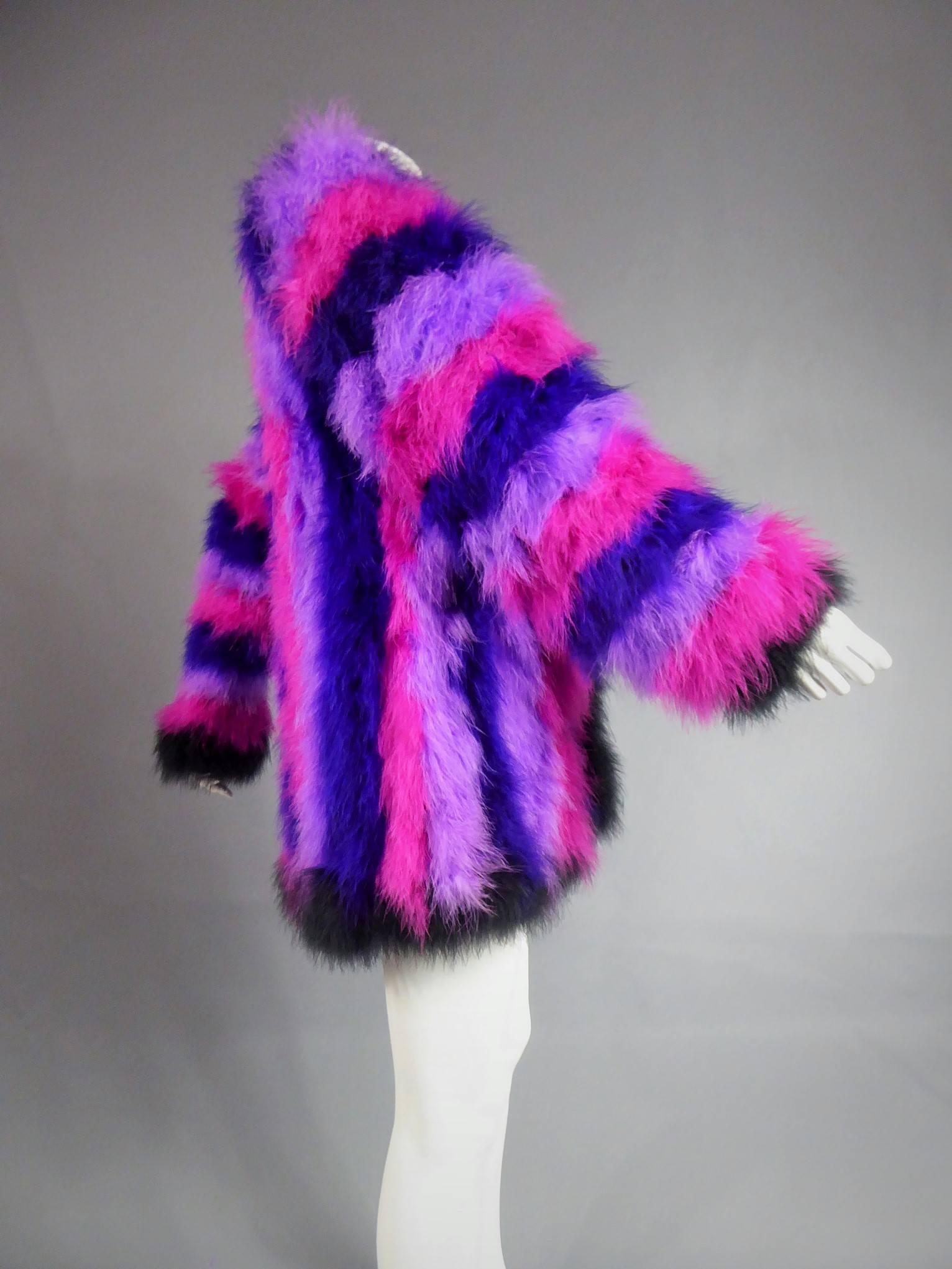 French Ostrich Feather Coat, Circa 1980 4