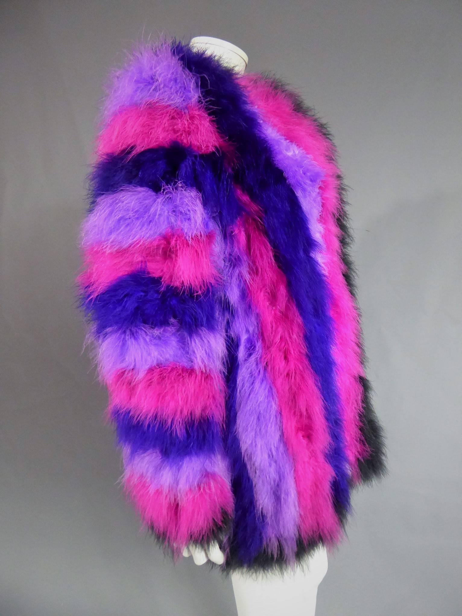 French Ostrich Feather Coat, Circa 1980 5