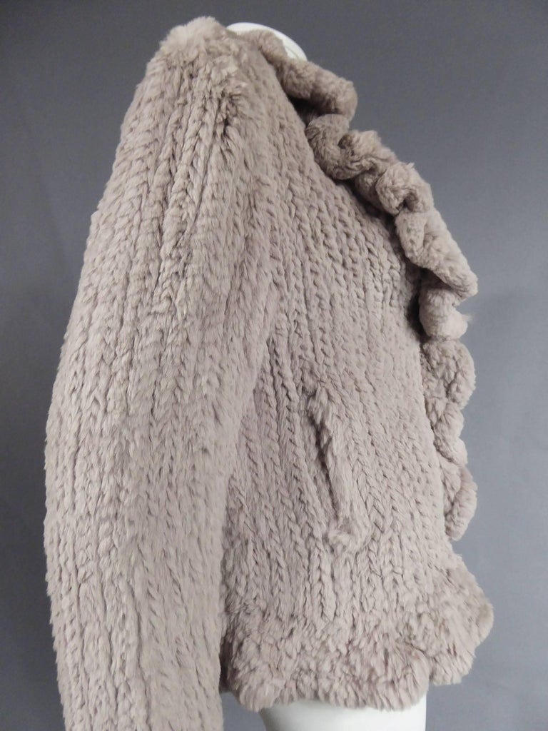 An Yves Salomon Knitting fur - Saint Tropez France Circa 2000 For Sale at  1stDibs