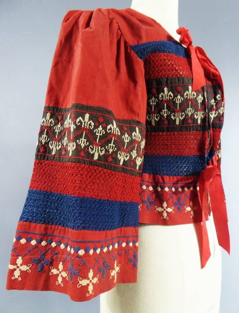 Women's  Russian inspired embroidered bodice France, circa 1920 