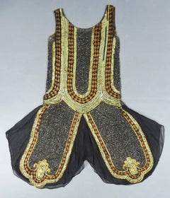 Evening dress in muslin embroidered with pearls and sequins, Haute Couture