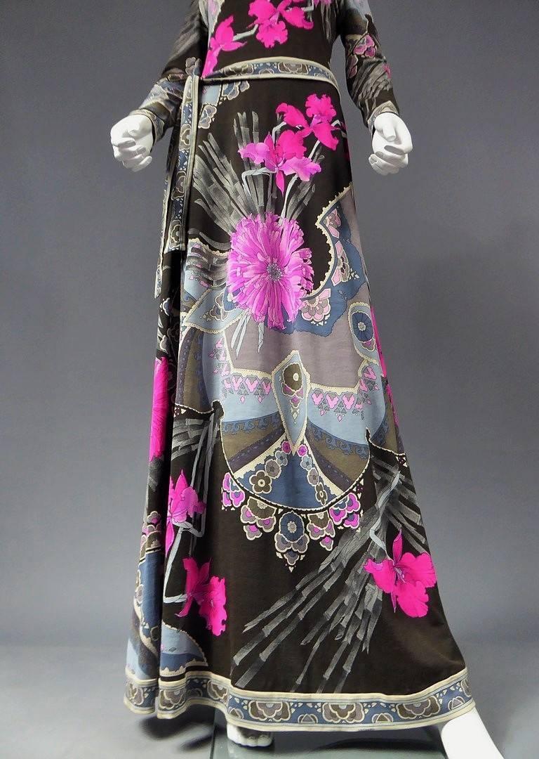 Gray Léonard Printed Woollen Dress