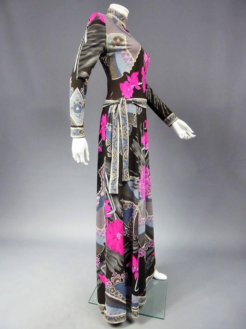 Women's Léonard Printed Woollen Dress