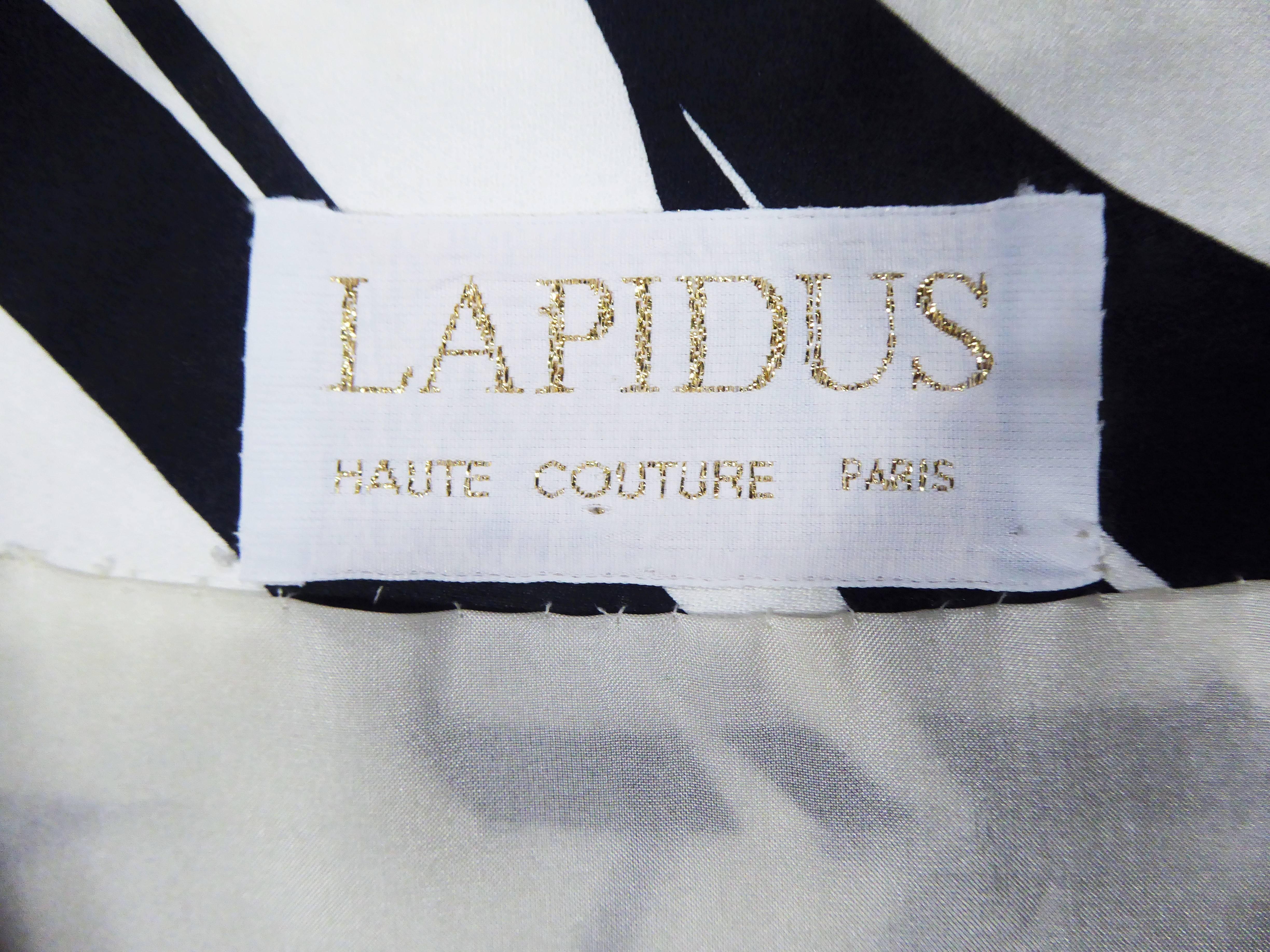 Ted Lapidus by Olivier Lapidus Haute Couture-Kleid, um 1990  (Grau) im Angebot